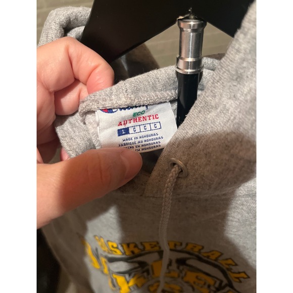 Oakleaf Basketball Hoodie Gray Champion‎ Eco Authentic Mens Sweatshirt - Picture 4 of 4